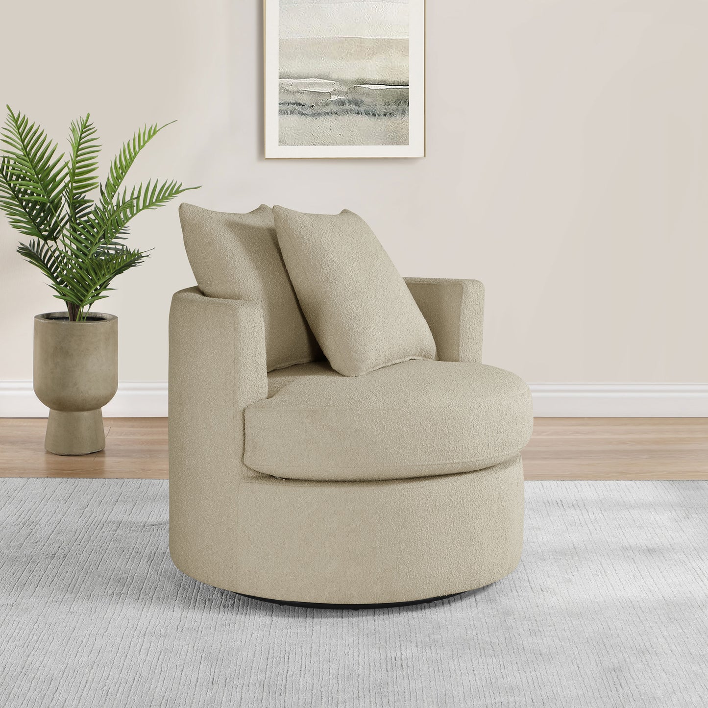 kelvin upholstered swivel accent chair camelcamel