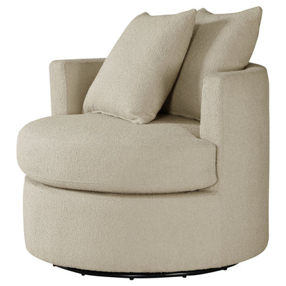 Kelvin Upholstered Swivel Accent Chair CamelCamel