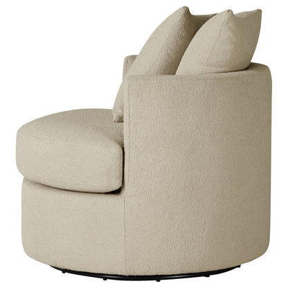 Kelvin Upholstered Swivel Accent Chair CamelCamel