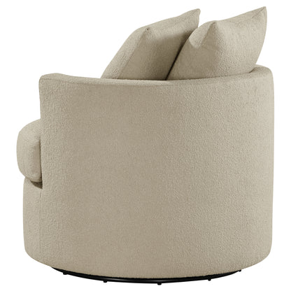 Kelvin Upholstered Swivel Accent Chair CamelCamel