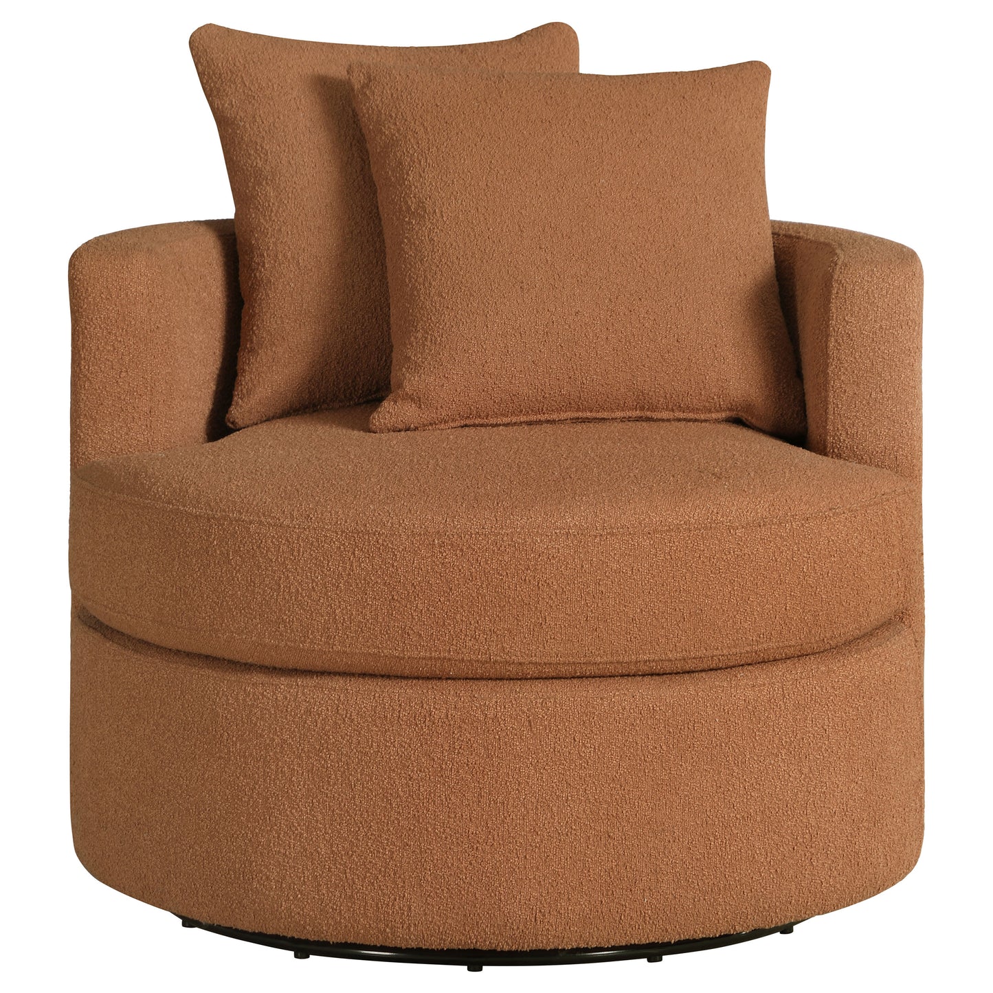 kelvin upholstered swivel accent chair burnt orangeburnt orange