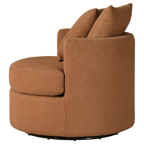 Kelvin Upholstered Swivel Accent Chair Burnt OrangeBurnt Orange