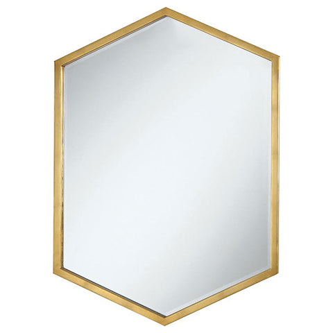 Winslow 24 x 34 Inch Hexagonal Wall Mirror GoldGold
