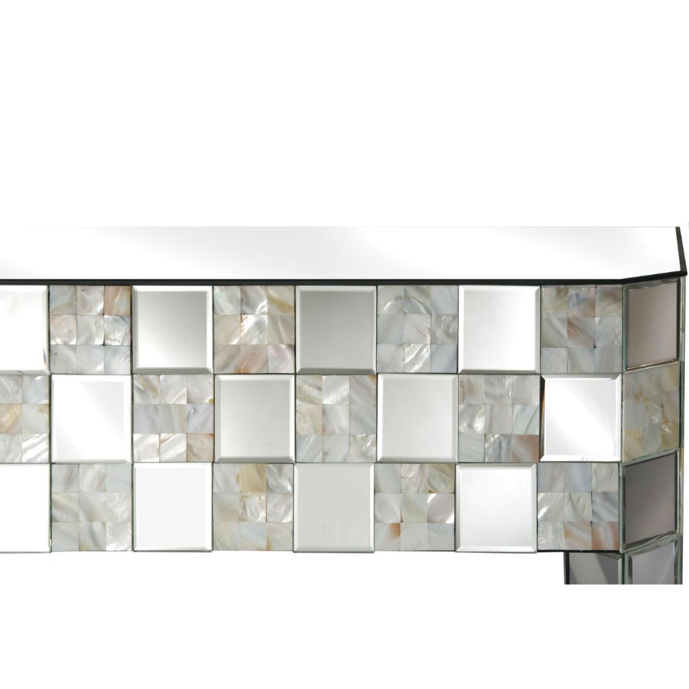 jaqueline console table, mirrored & mother of pearl