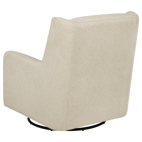 Tutuola Boucle Upholstered Swivel Glider Recliner Sandy Beige
