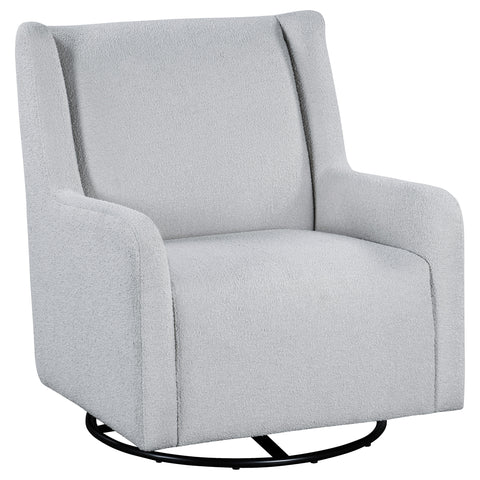 Tutuola Boucle Upholstered Swivel Glider Recliner Dove Grey