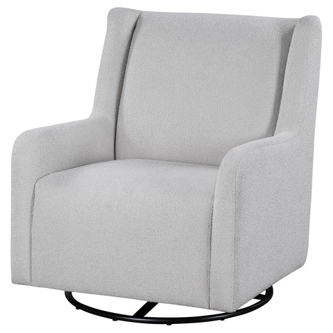 Tutuola Boucle Upholstered Swivel Glider Recliner Dove Grey