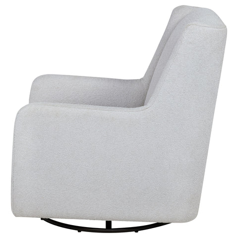 Tutuola Boucle Upholstered Swivel Glider Recliner Dove Grey