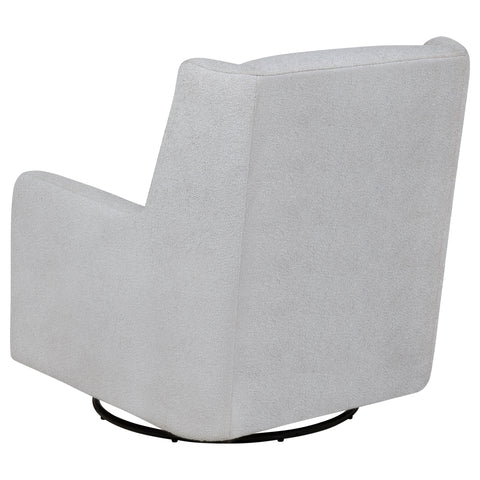 Tutuola Boucle Upholstered Swivel Glider Recliner Dove Grey