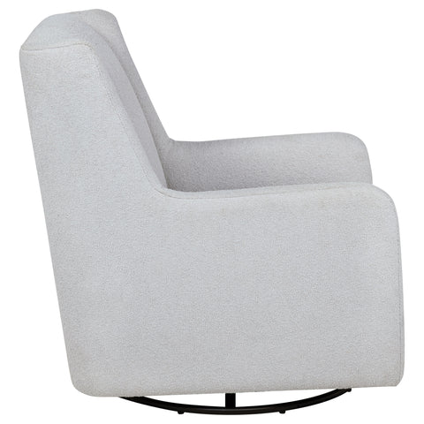 Tutuola Boucle Upholstered Swivel Glider Recliner Dove Grey