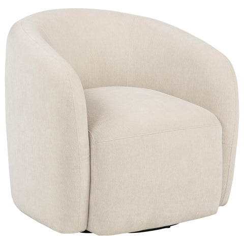 Randolph Chenille Upholstered Swivel Accent Chair Beige