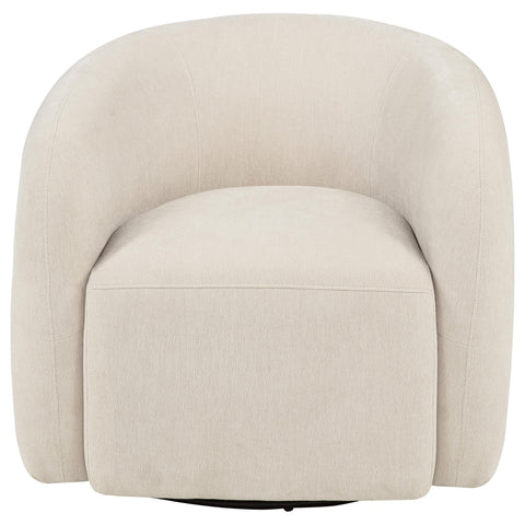 Randolph Chenille Upholstered Swivel Accent Chair Beige