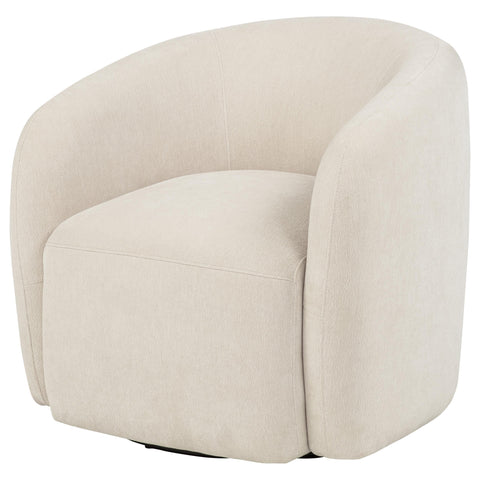Randolph Chenille Upholstered Swivel Accent Chair Beige
