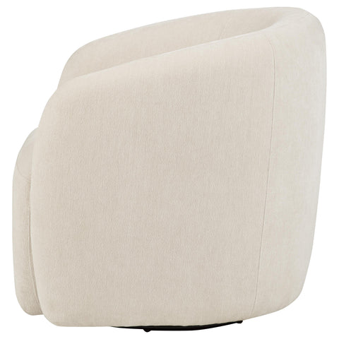 Randolph Chenille Upholstered Swivel Accent Chair Beige