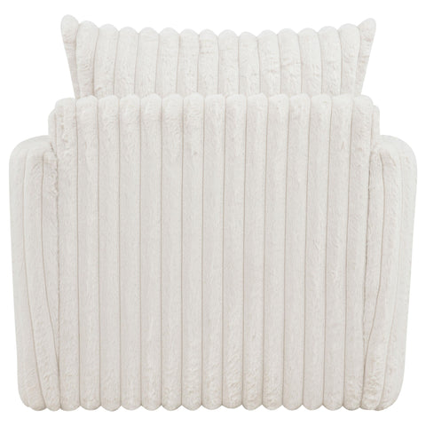 Tallis Corduroy Upholstered Swivel Accent Arm Chair Ivory