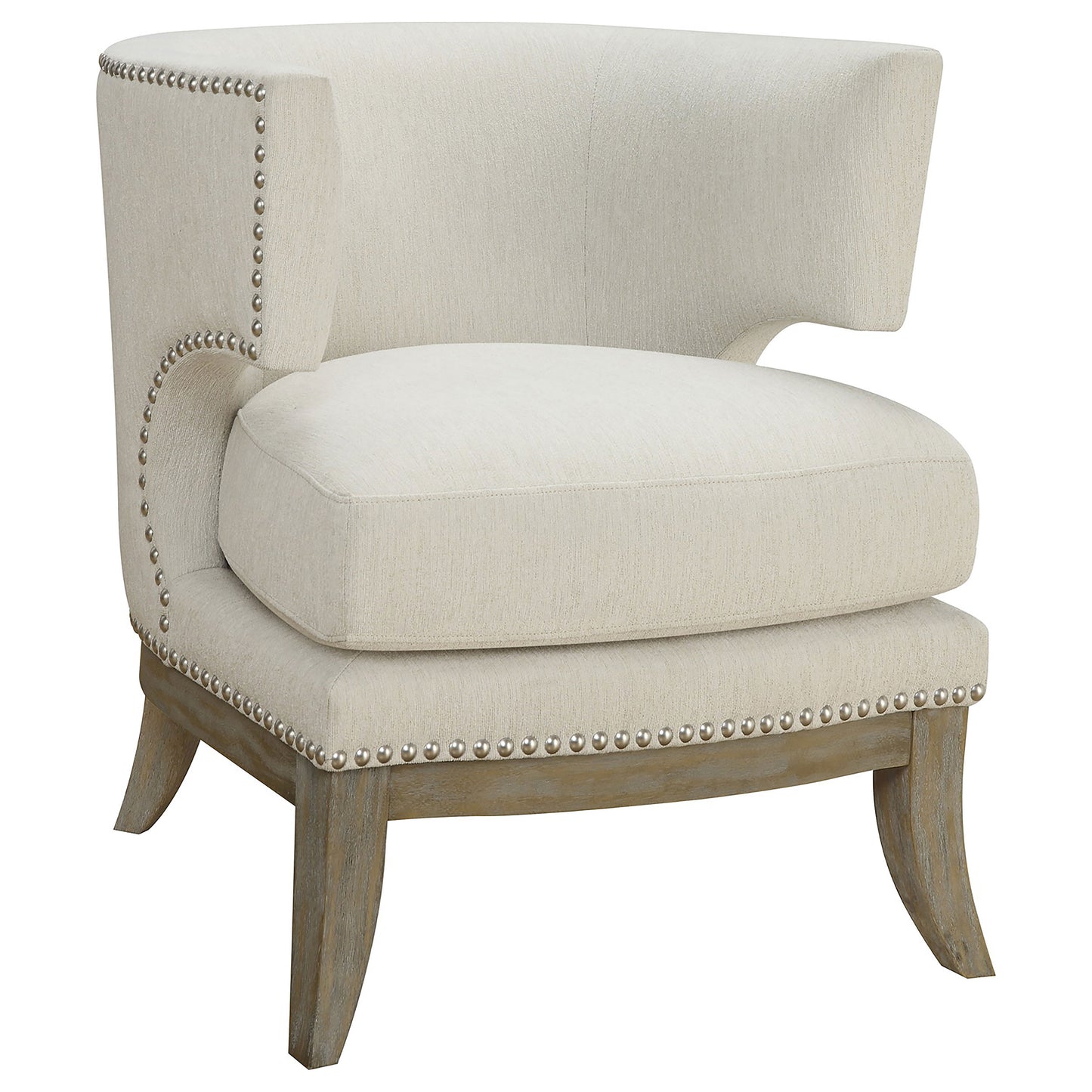 adger upholstered barrel back accent chair whitewhite