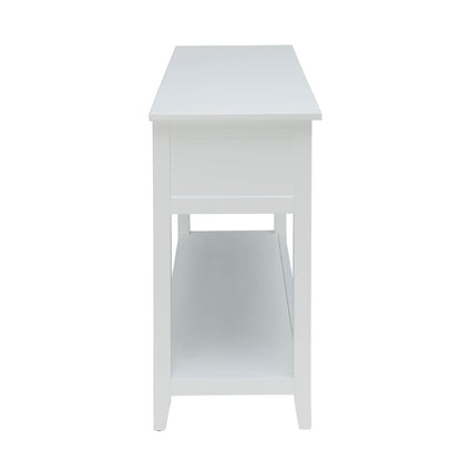 Justino Flavius Console Table, White Finish