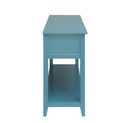Justino Flavius Console Table, Teal Finish