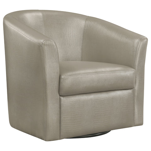 Rex Upholstered Barrel Back Swivel Chair ChampagneChampagne