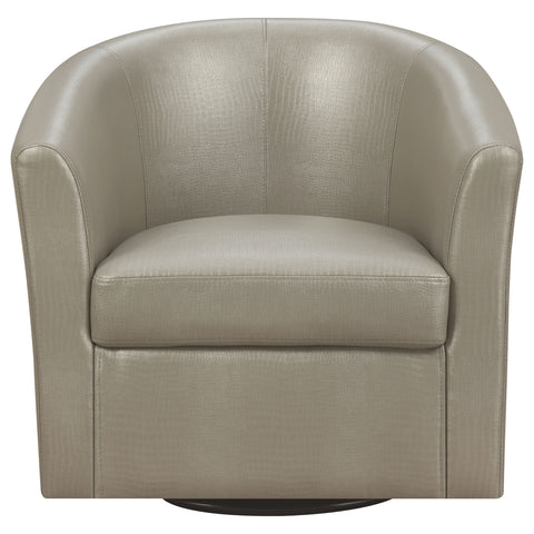 Rex Upholstered Barrel Back Swivel Chair ChampagneChampagne
