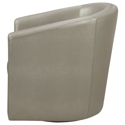 Rex Upholstered Barrel Back Swivel Chair ChampagneChampagne
