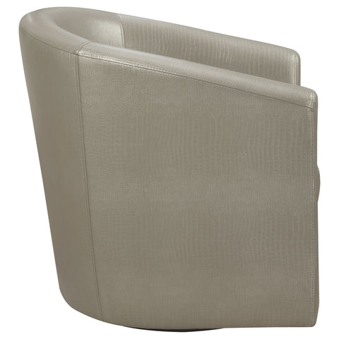 Rex Upholstered Barrel Back Swivel Chair ChampagneChampagne
