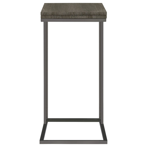 Emelle Expandable C-Shaped Sofa Side Table Weathered GreyWeathered Grey