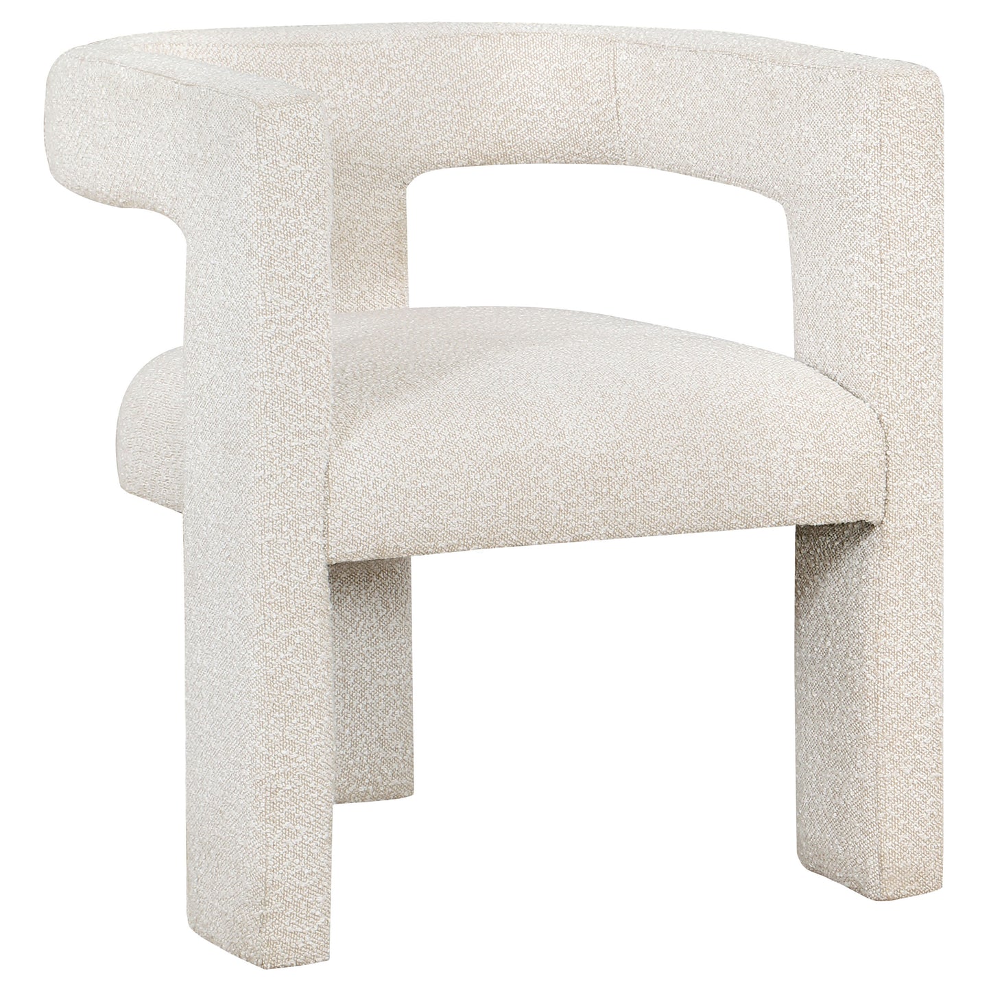 yvonne boucle upholstered accent side chair whitewhite