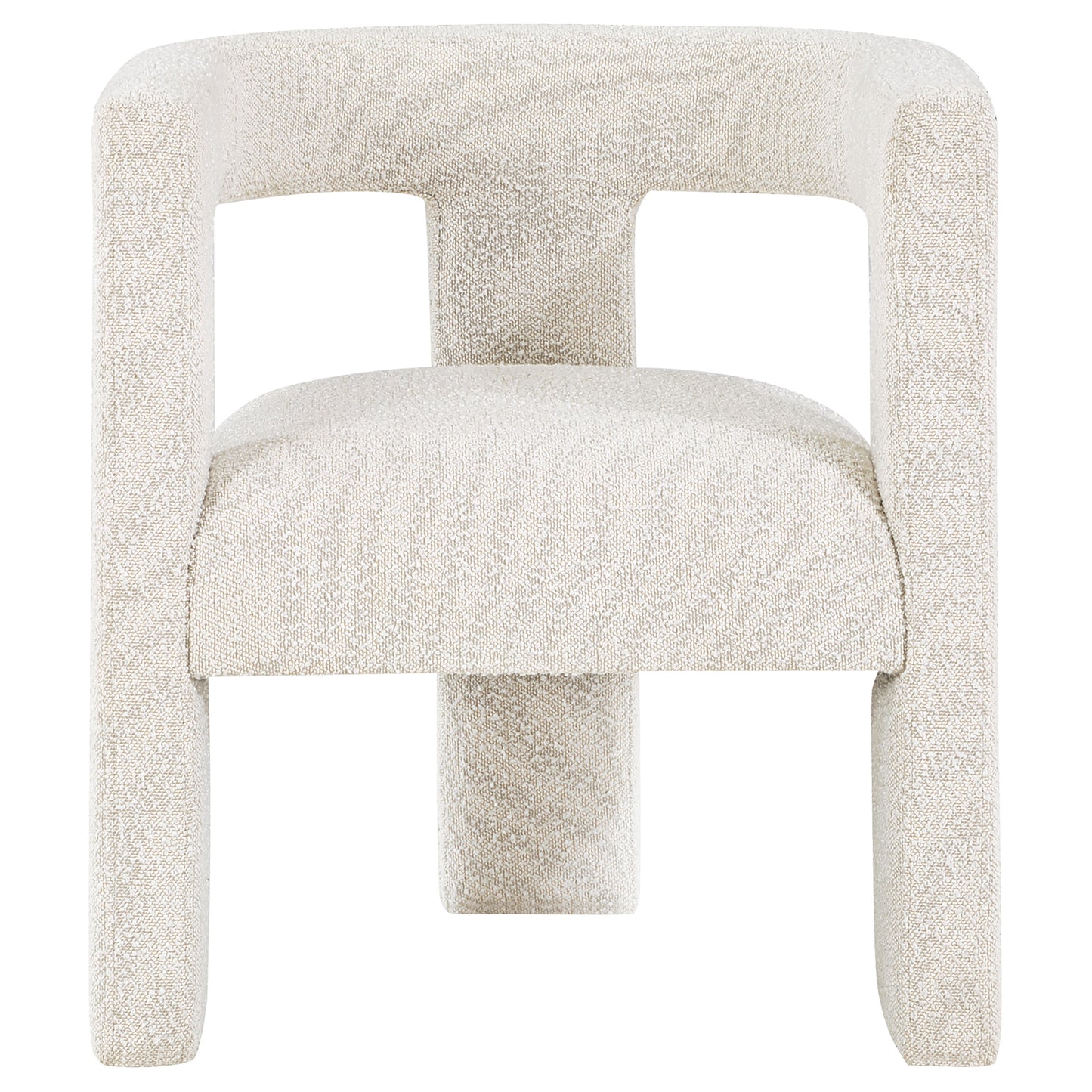 yvonne boucle upholstered accent side chair whitewhite