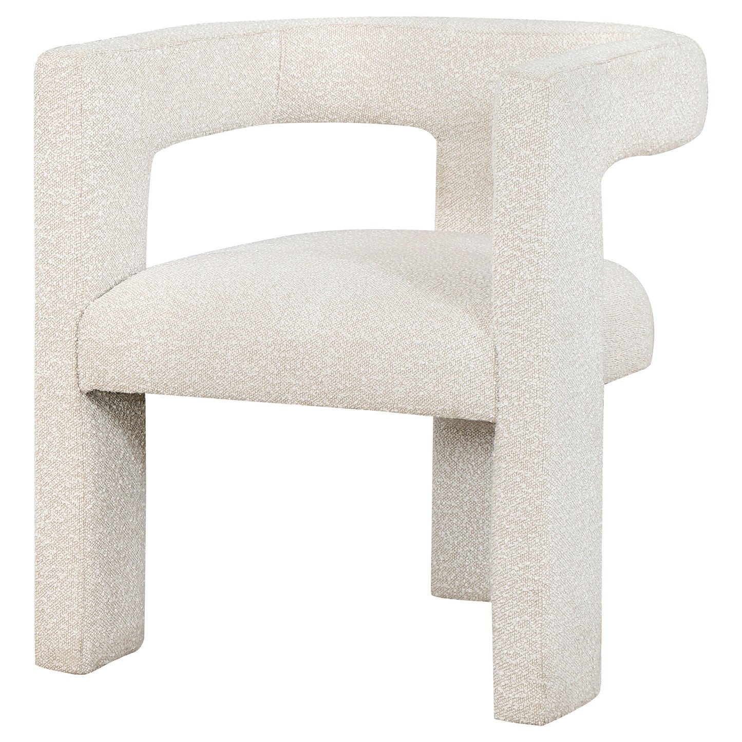 yvonne boucle upholstered accent side chair whitewhite