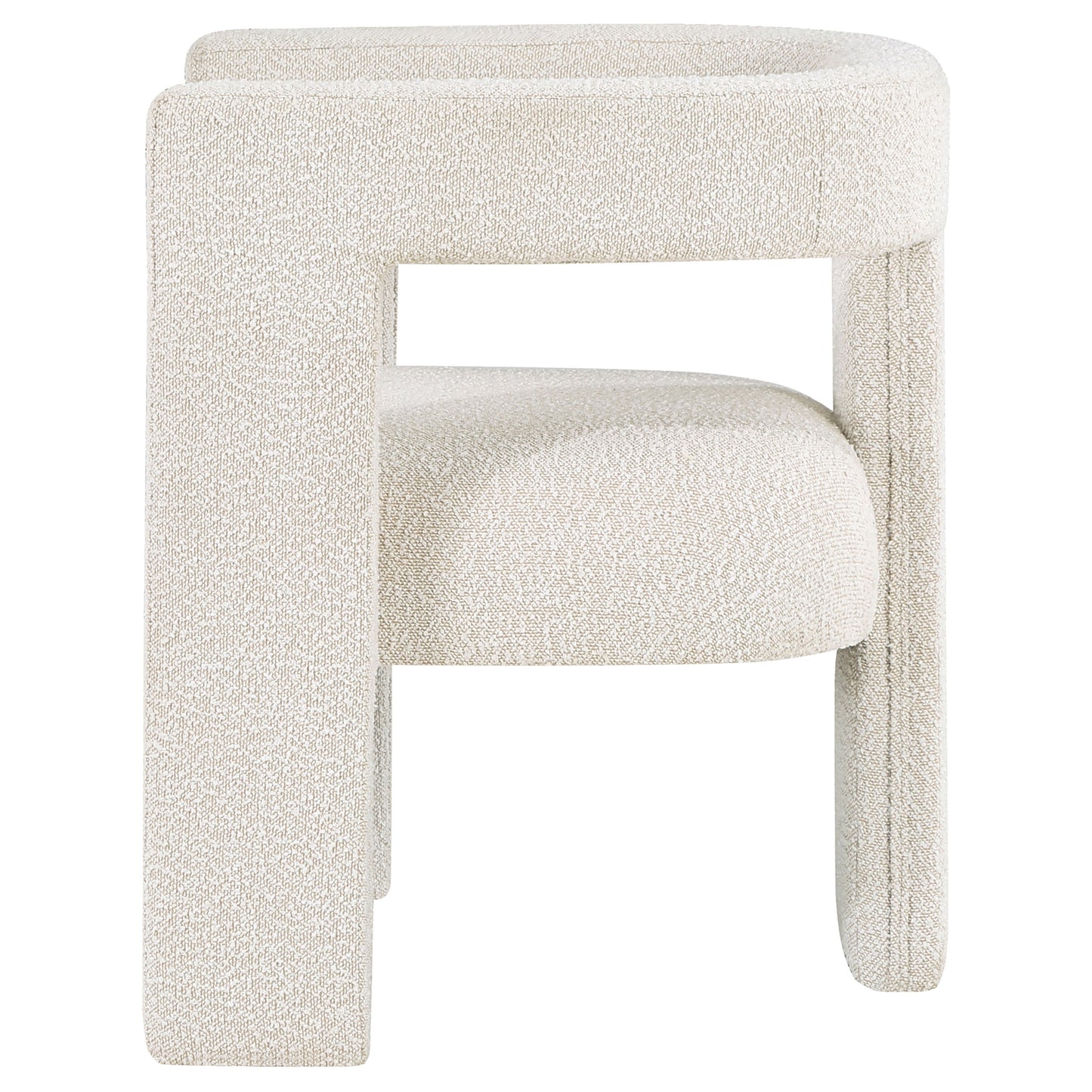 yvonne boucle upholstered accent side chair whitewhite