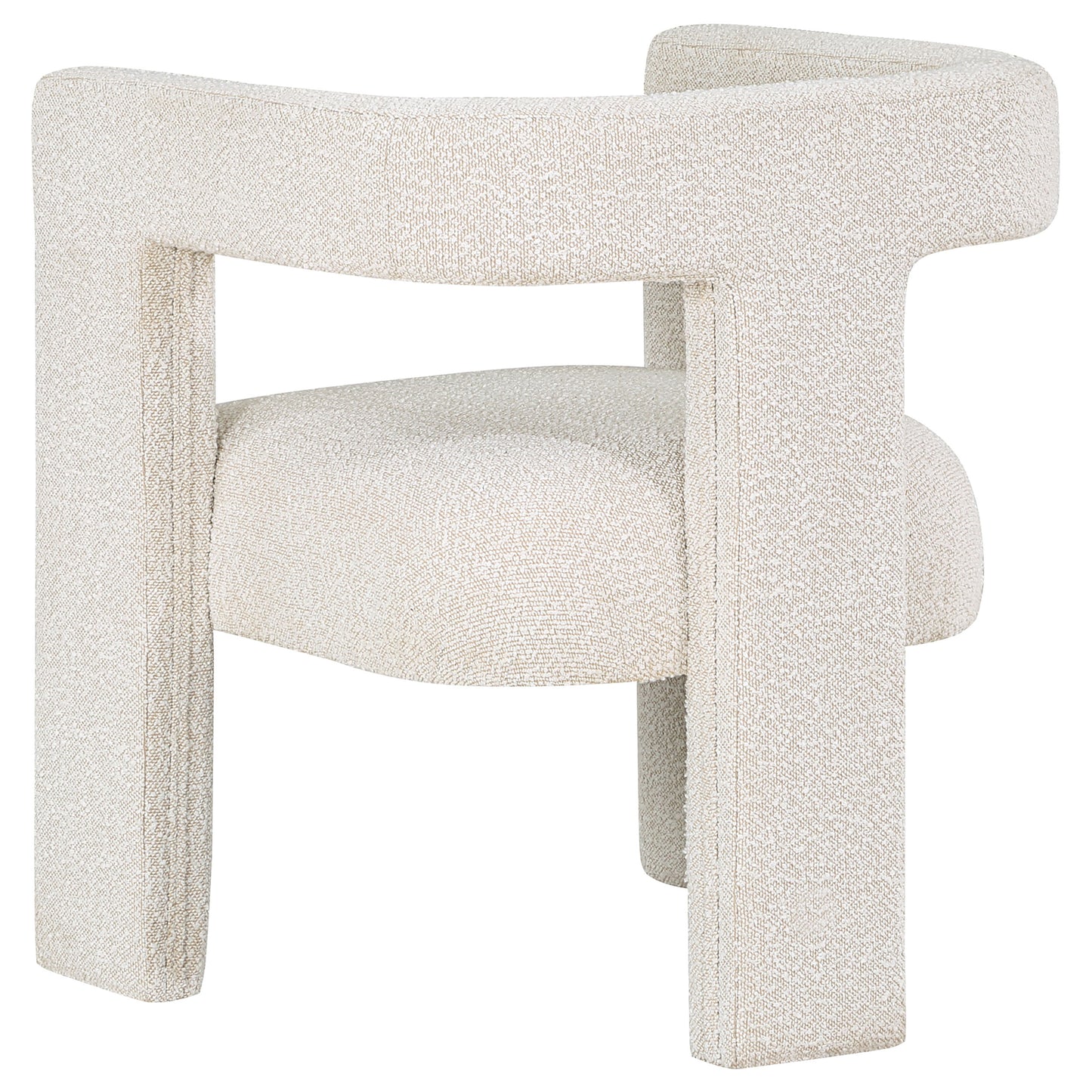 yvonne boucle upholstered accent side chair whitewhite