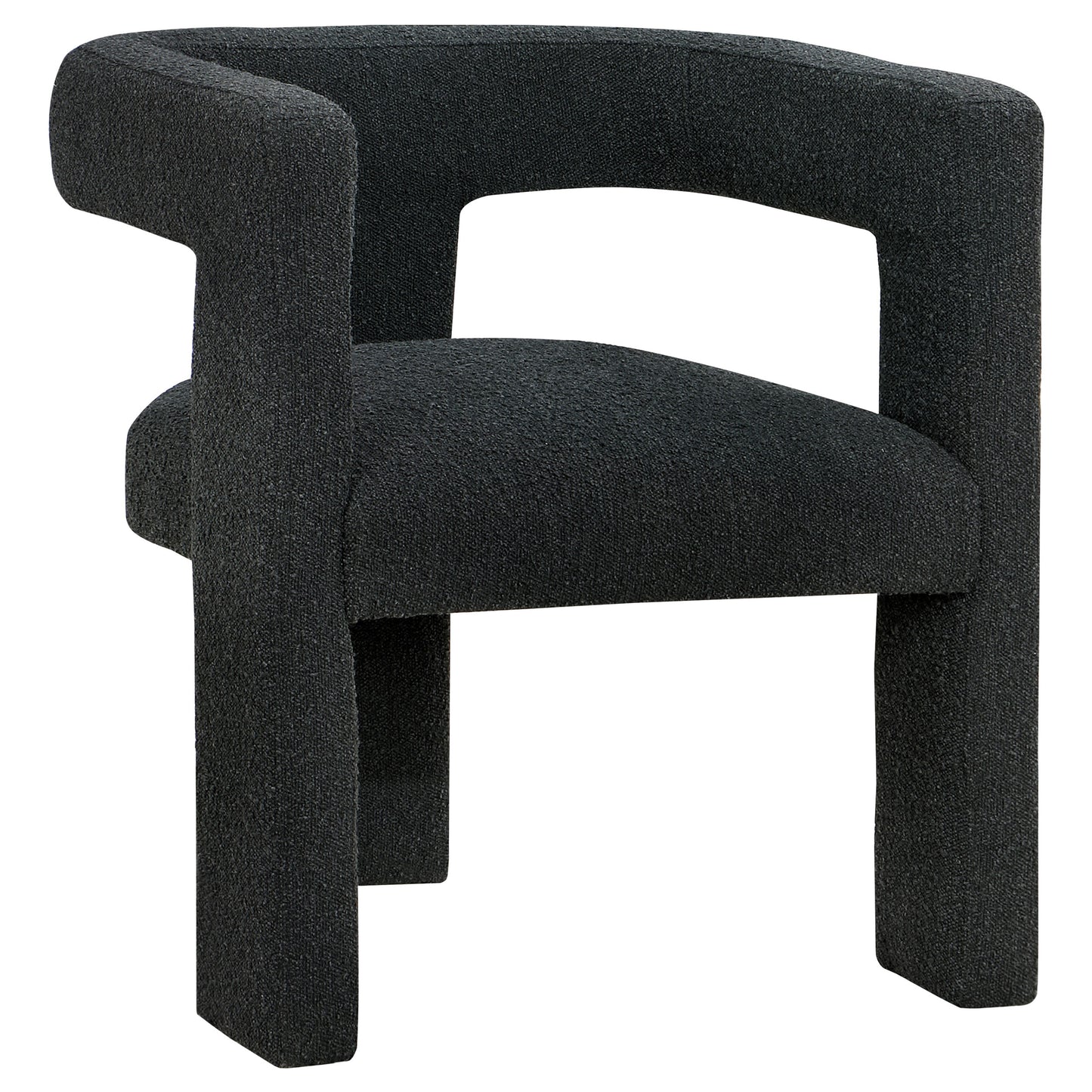yvonne boucle upholstered accent side chair blackblack