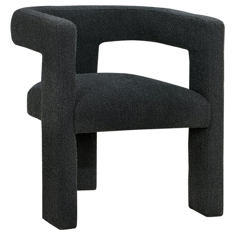 Yvonne Boucle Upholstered Accent Side Chair BlackBlack