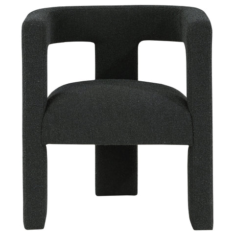 Yvonne Boucle Upholstered Accent Side Chair BlackBlack