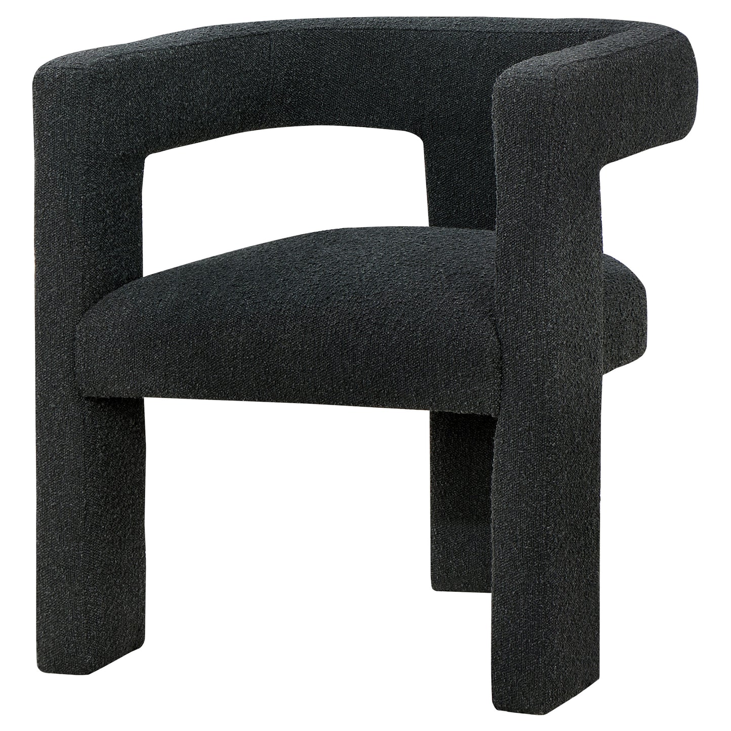 yvonne boucle upholstered accent side chair blackblack