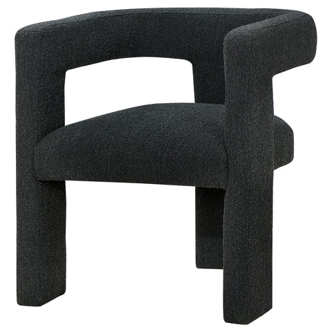 Yvonne Boucle Upholstered Accent Side Chair BlackBlack
