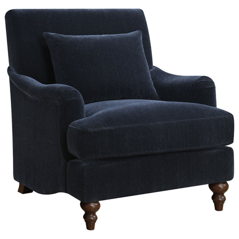 Belcourt Upholstered English Arm Accent Chair Midnight BlueMidnight Blue