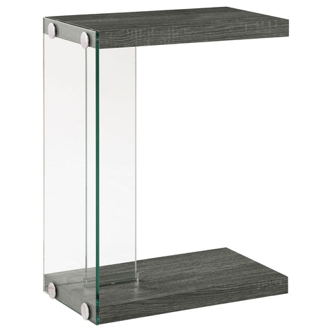 Delwin Engineered Wood C-Shaped Side Table Weathered GreyWeathered Grey