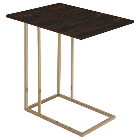 Emelle Expandable C-Shaped Sofa Side Table ChestnutChestnut