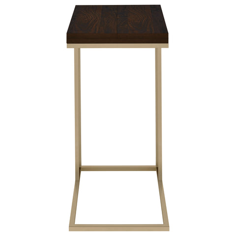 Emelle Expandable C-Shaped Sofa Side Table ChestnutChestnut