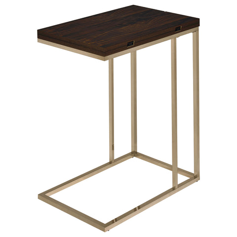 Emelle Expandable C-Shaped Sofa Side Table ChestnutChestnut