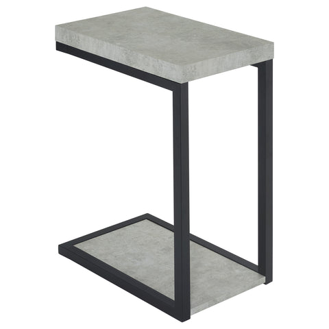 Linbrook Engineered Wood C-Shape Sofa Side Table CementCement