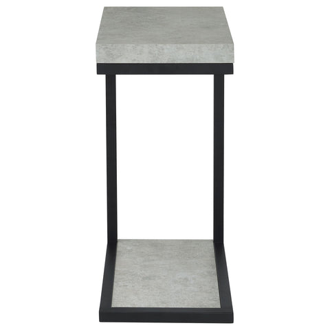 Linbrook Engineered Wood C-Shape Sofa Side Table CementCement