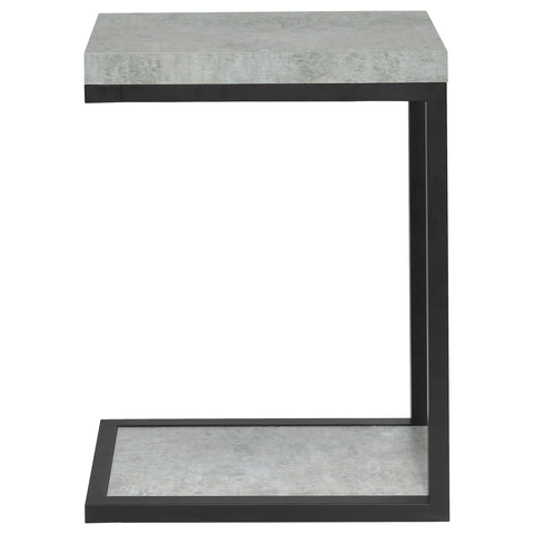 Linbrook Engineered Wood C-Shape Sofa Side Table CementCement