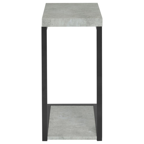 Linbrook Engineered Wood C-Shape Sofa Side Table CementCement