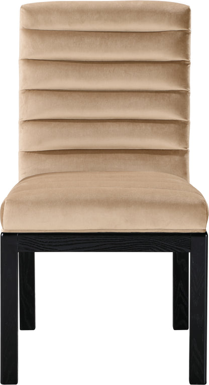 Casablanca Beige Velvet Dining Chair