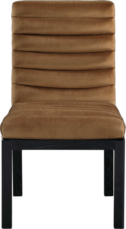 Celine Saddle Velvet Upholstered Dining Chair, 1 Piece (Style 2)