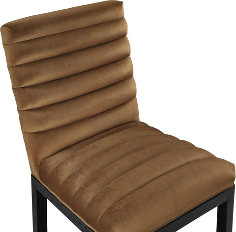 Celine Saddle Velvet Upholstered Dining Chair, 1 Piece (Style 2)