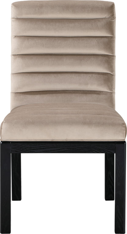 Casablanca Taupe Velvet Dining Chair